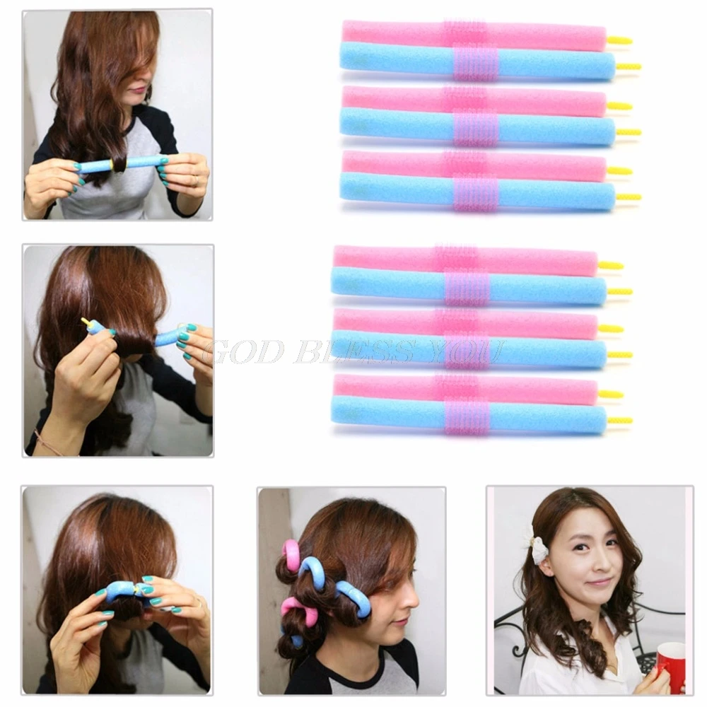 12PCS/1Pack Soft Twist Soft Foam Bendy Hair Rollers Curlers Cling Strip Hair Tool 3T03247
12PCS/1Pack Soft Twist Soft Foam Bendy Hair Rollers Curlers Cling Strip Hair Tool 3T03247