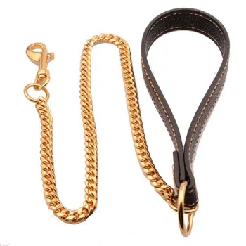 10mm Stainless Steel Chain Dog Leash Hyena Rope Outdoor Training Anti-Bite Metal Dog Chain Lead With PU Leather Handle 15E
10mm Stainless Steel Chain Dog Leash Hyena Rope Outdoor Training Anti-Bite Metal Dog Chain Lead With PU Leather Handle 15E