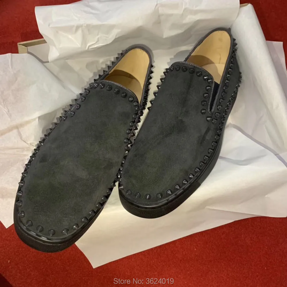Low Cut cl andgz Lazy shoes Dark Gray circle Silver rivets Red bottoms For Men Flat Sneakers Leather Loafers Footwear Autumn
Low Cut cl andgz Lazy shoes Dark Gray circle Silver rivets Red bottoms For Men Flat Sneakers Leather Loafers Footwear Autumn
