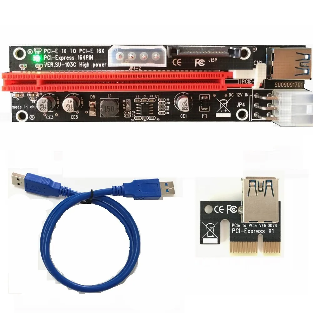100set 009 PCI-E PCI E Express 1X to 16X Riser Extender Card SATA 15 Pin 6 Pin 4 PIN 3 Power Supply LED light display For mining
100set 009 PCI-E PCI E Express 1X to 16X Riser Extender Card SATA 15 Pin 6 Pin 4 PIN 3 Power Supply LED light display For mining