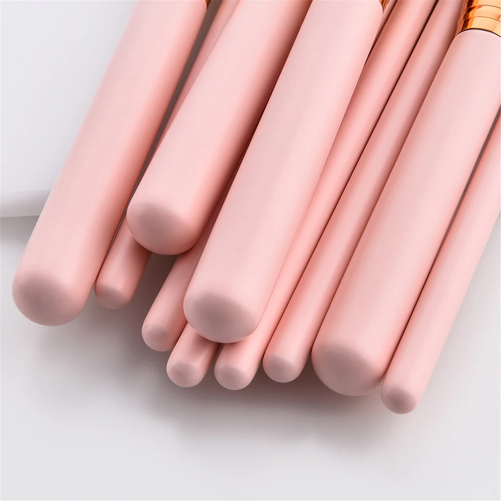 Professional 10pcs Pink Brand Makeup Brushes Set Beauty Foundation Kabuki Brush Cosmetics Make up Brushes Tool Kit (8)