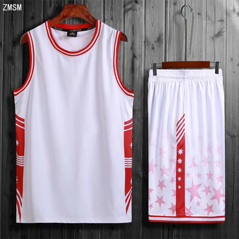 ZMSM Seven-pointed Star Pattern Print Basketball Jerseys Set Adult Basketball Uniform Training Vest Shorts Sportswear DIY JY1769
ZMSM Seven-pointed Star Pattern Print Basketball Jerseys Set Adult Basketball Uniform Training Vest Shorts Sportswear DIY JY1769