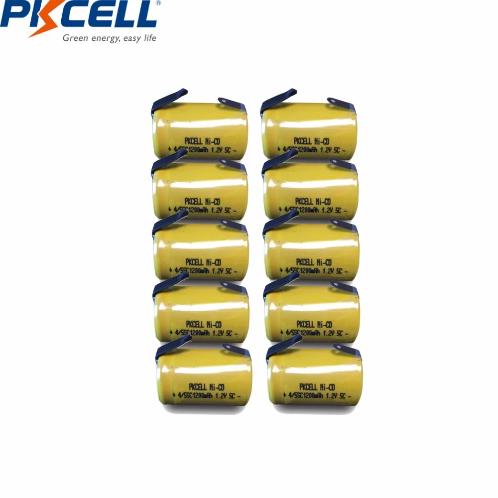 10PCS PKCELL 4/5SC 1.2V Rrechargeable Battery 4/5 SC Sub C 1.2V nicd batteries with welding tabs for electric drill screwdriver
10PCS PKCELL 4/5SC 1.2V Rrechargeable Battery 4/5 SC Sub C 1.2V nicd batteries with welding tabs for electric drill screwdriver