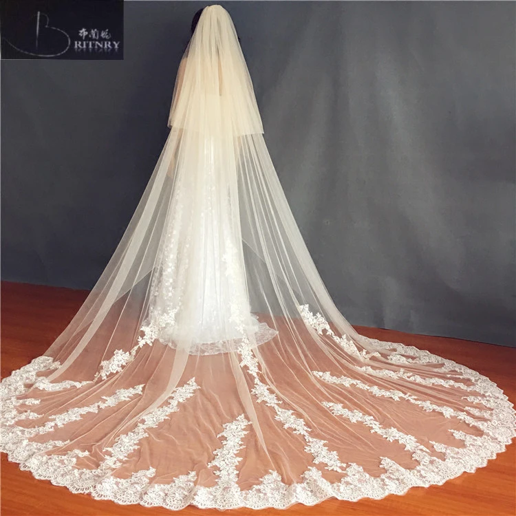 3Meter Light Champagne Ivory Cathedral Wedding Veils Long Lace Edge Bridal Veil with Comb Wedding Accessories Bride Veil
3Meter Light Champagne Ivory Cathedral Wedding Veils Long Lace Edge Bridal Veil with Comb Wedding Accessories Bride Veil