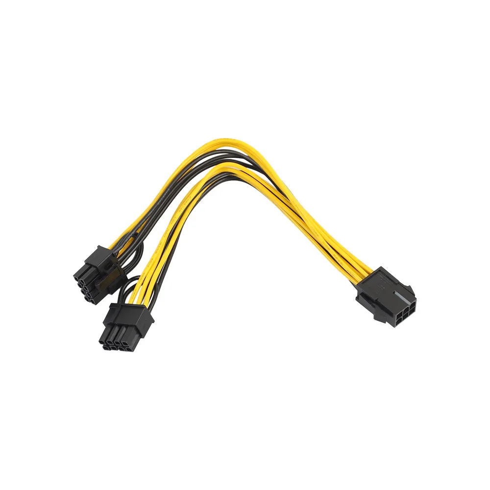 PCI-E 6-Pin To 2x 6+2-Pin (6-Pin/8-Pin) Power Splitter Cable PCIE PCI Express PCIe Male Pin 18AWG Stagnated Copper-1030 Wire
PCI-E 6-Pin To 2x 6+2-Pin (6-Pin/8-Pin) Power Splitter Cable PCIE PCI Express PCIe Male Pin 18AWG Stagnated Copper-1030 Wire