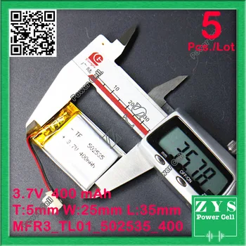 Safety Packing (Level 4) 5 pcs/Lot 502535 052535 3.7V 400mAh lithium polymer battery for MP3 player
Safety Packing (Level 4) 5 pcs/Lot 502535 052535 3.7V 400mAh lithium polymer battery for MP3 player
