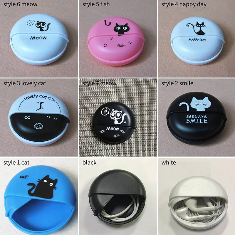 Data Line Cables Storage Cases Cute Cartoon Earphone Wire Box Round Rotating Cover Plastic Portable Headphone Coin Container 1PC
Data Line Cables Storage Cases Cute Cartoon Earphone Wire Box Round Rotating Cover Plastic Portable Headphone Coin Container 1PC