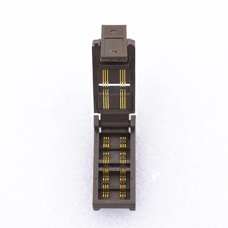 

SOT363/SC70 Burn in socket pin pitch 0.65 mm Kelvin test adapter programming socket close clamshell structure test ZIF adapter