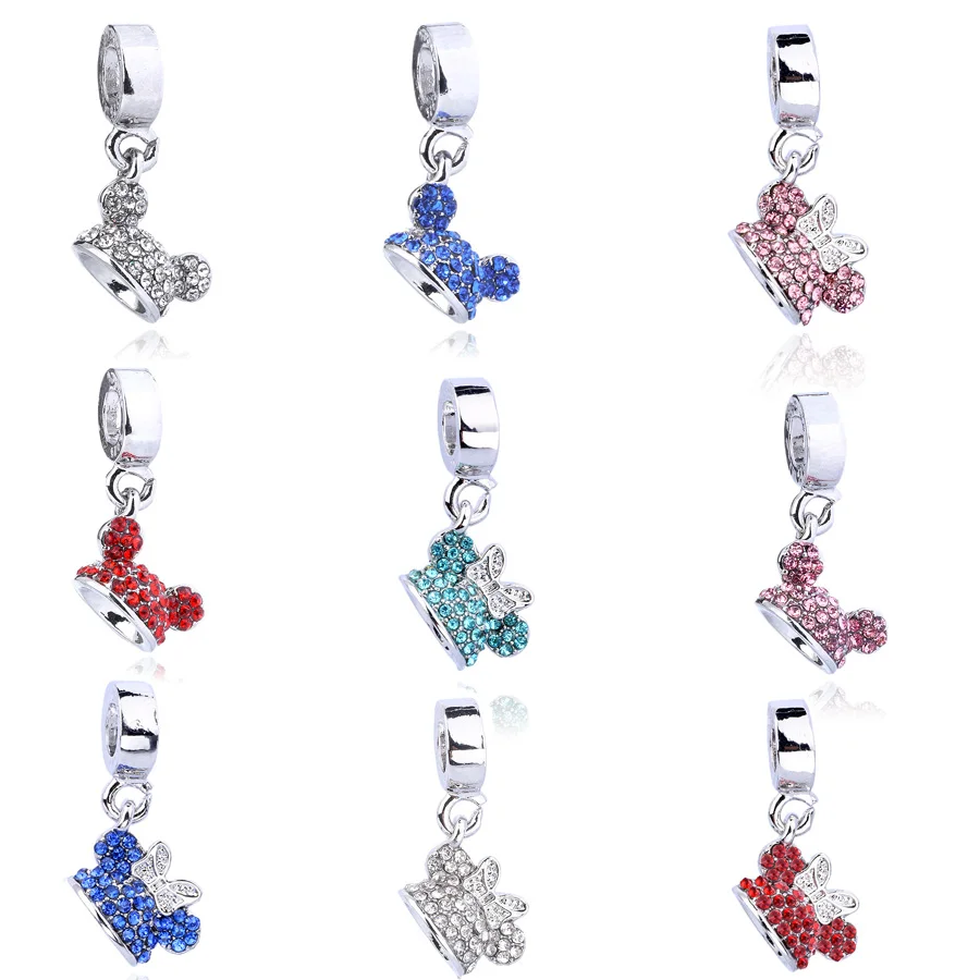 New Original Minnie Mickey mouse colorful crystal pendant Bead Charm Fit Pandora Bracelet Necklace DIY Women Jewelry Trinket
New Original Minnie Mickey mouse colorful crystal pendant Bead Charm Fit Pandora Bracelet Necklace DIY Women Jewelry Trinket