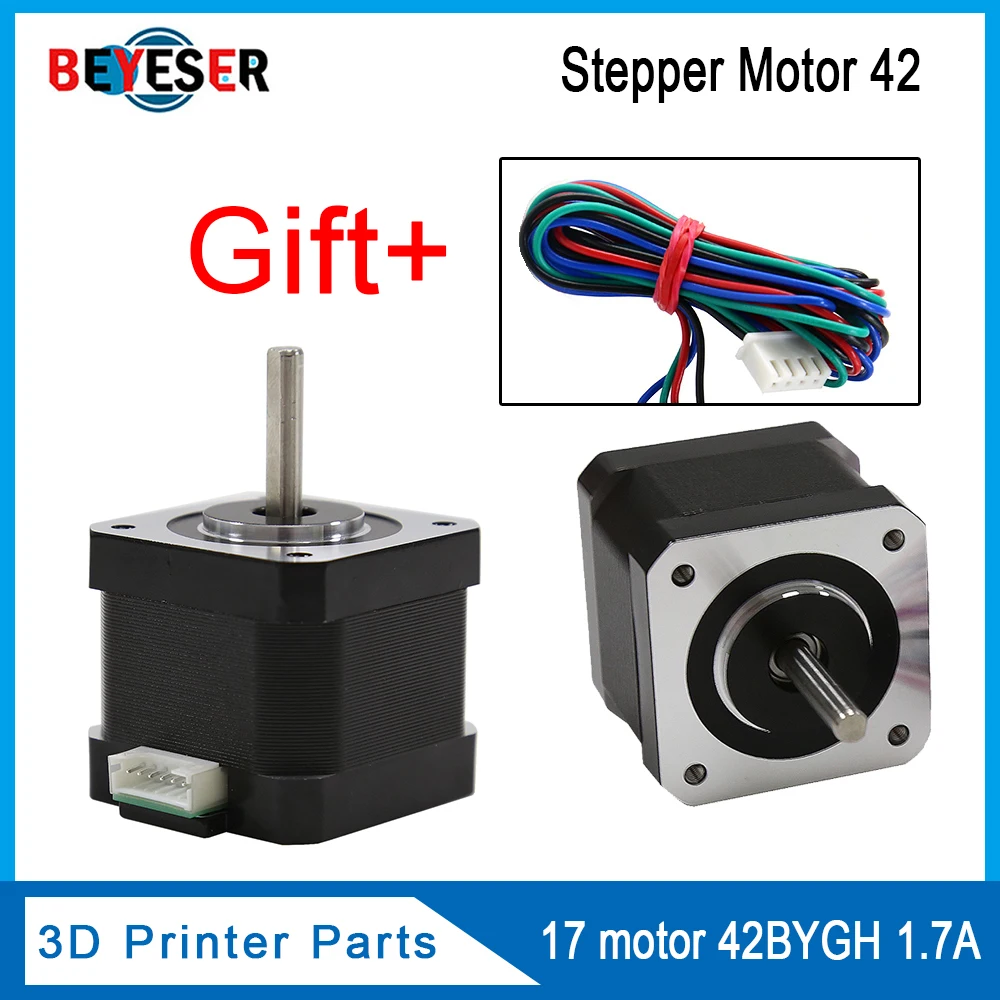 Free shipping 40mm Nema17 Stepper Motor 42 motor Nema 17 motor 42BYGH 1.7A (17HS4401) motor 4-lead for 3D printer
Free shipping 40mm Nema17 Stepper Motor 42 motor Nema 17 motor 42BYGH 1.7A (17HS4401) motor 4-lead for 3D printer