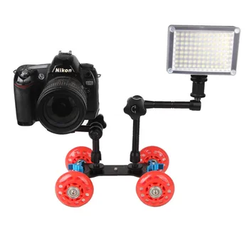 DSLR Camera video Photo railway rolling track slider Slider Dolly car for Speedlite flash DSLR Camera video camera Rig
DSLR Camera video Photo railway rolling track slider Slider Dolly car for Speedlite flash DSLR Camera video camera Rig