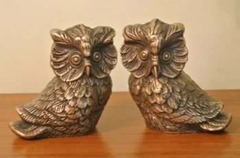 2 Vintage Brass Owl Statue Golden Bronze Pair of Copper Owls Metal Craft Arts Gift Home Office Table Decoration Antique Animal
2 Vintage Brass Owl Statue Golden Bronze Pair of Copper Owls Metal Craft Arts Gift Home Office Table Decoration Antique Animal
