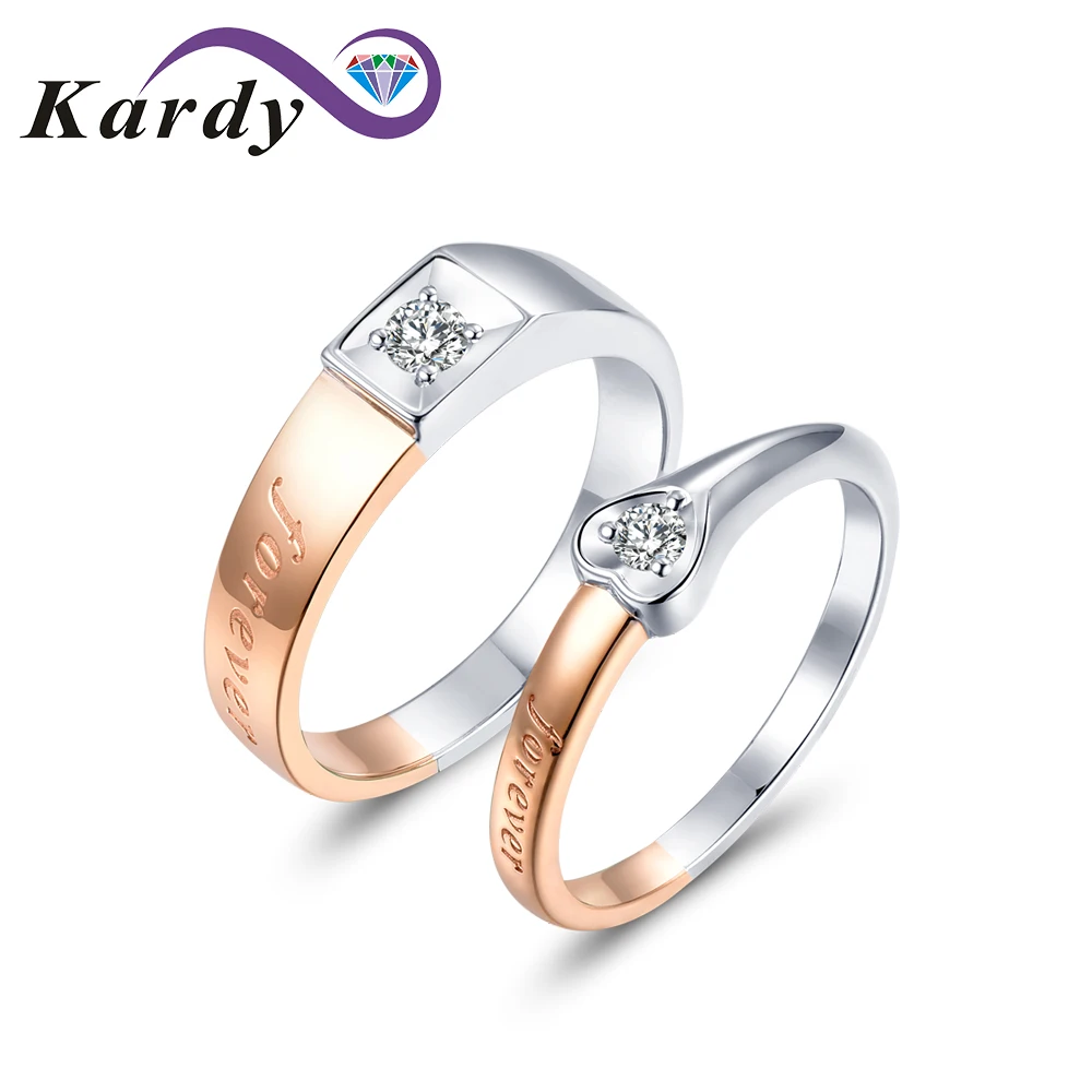 Набор модных колец для пары Forever Lover Diamond Solid 14K двухцветных золотых свадебных обручальных обещаний (0,15 cttw,G-H цвет, VS-SI1)
Набор модных колец для пары Forever Lover Diamond Solid 14K двухцветных золотых свадебных обручальных обещаний (0,15 cttw,G-H цвет, VS-SI1)