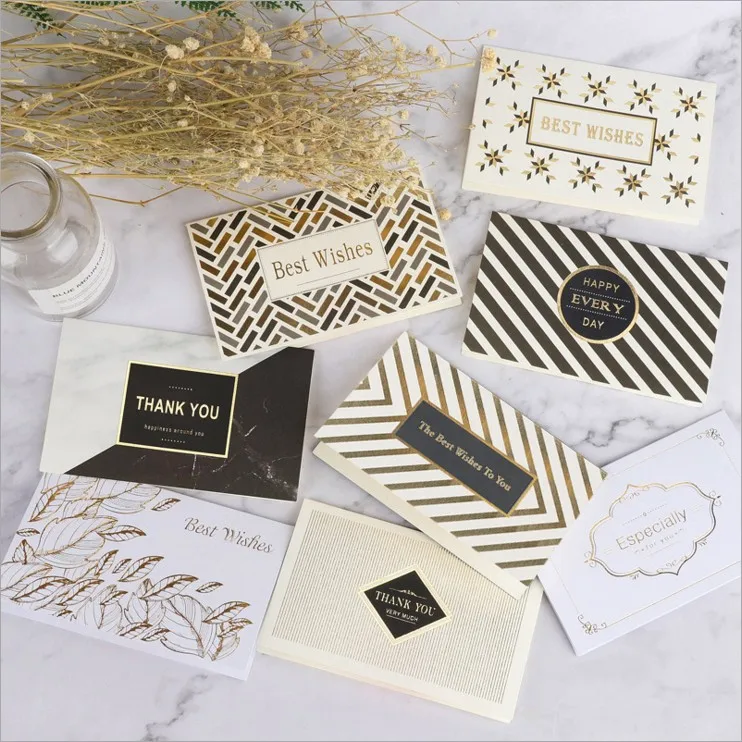 5/pcs High Quality Greeting Card Gold stamping Business Greeting Card Thanksgiving Card Birthday Greeting Card
5/pcs High Quality Greeting Card Gold stamping Business Greeting Card Thanksgiving Card Birthday Greeting Card