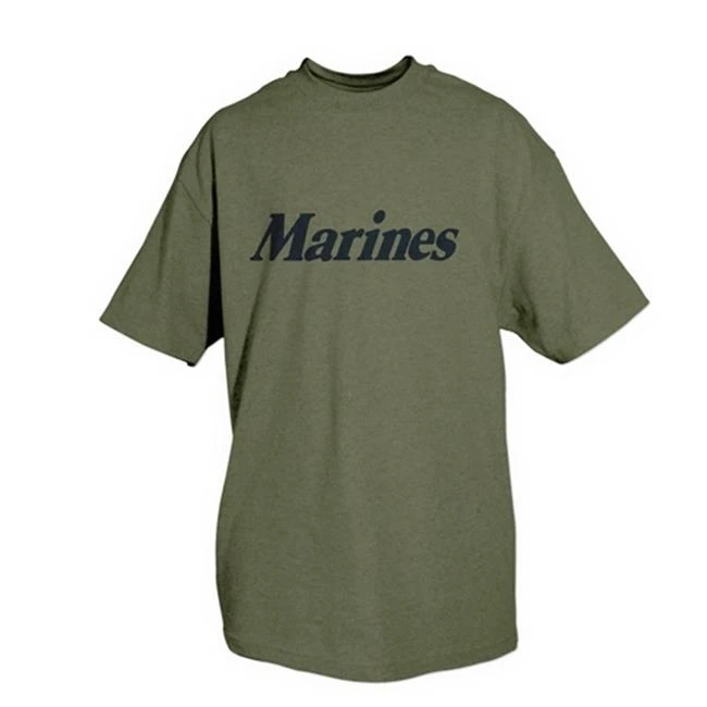 Fox Outdoor 64-561 XXXL Marines One-Sided Imprinted T-Shirt Olive Drab - 3X Large