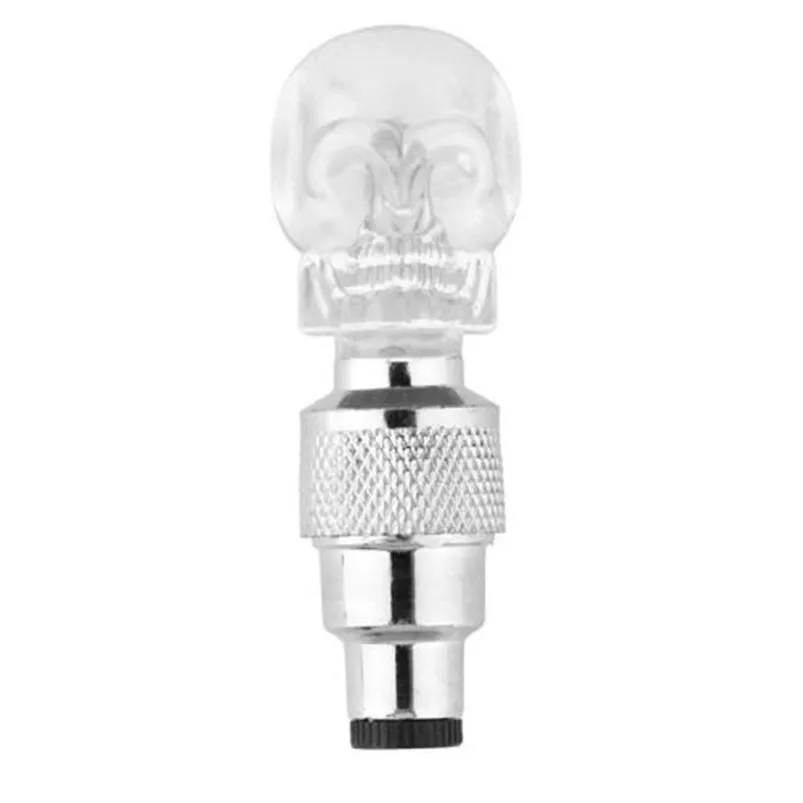 2pcs Skull Shape Valve Cap LED bike Light Wheel Tyre Lamp for Car Motorbike Bike bicycle lights led fahrrad licht #4S21 (9)