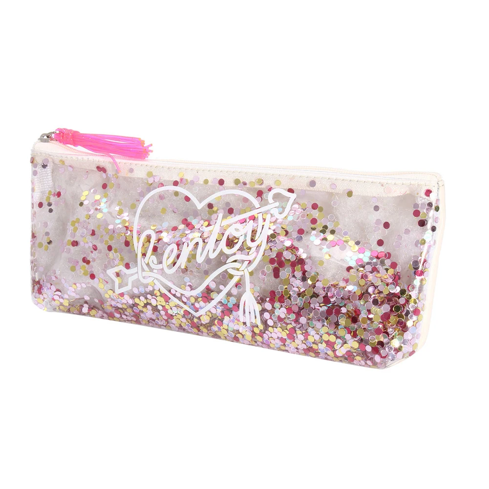 PVC Toiletry Bags Girl Transparent Sequin Women Makeup Bag Pouch Tassel Bag Cosmetic Stationery Zipper student Pen Pencil Case
PVC Toiletry Bags Girl Transparent Sequin Women Makeup Bag Pouch Tassel Bag Cosmetic Stationery Zipper student Pen Pencil Case