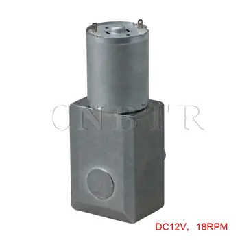 CNBTR Metal Worm Gear Box Reduction Motor 8mm Shaft DC 12V 18RPM with M4 Hole