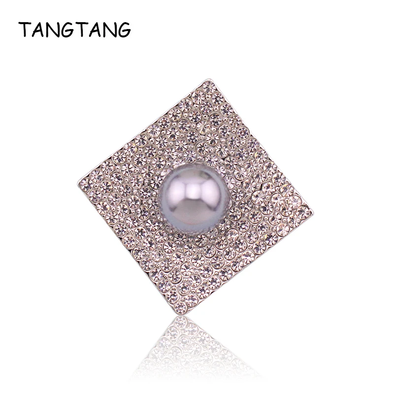TANGTANG Brooches For Women Simulated Pearl Square Brooch With Rhinestone Pendant Brooch Pin Wedding Decoration Jewelry Pins
TANGTANG Brooches For Women Simulated Pearl Square Brooch With Rhinestone Pendant Brooch Pin Wedding Decoration Jewelry Pins