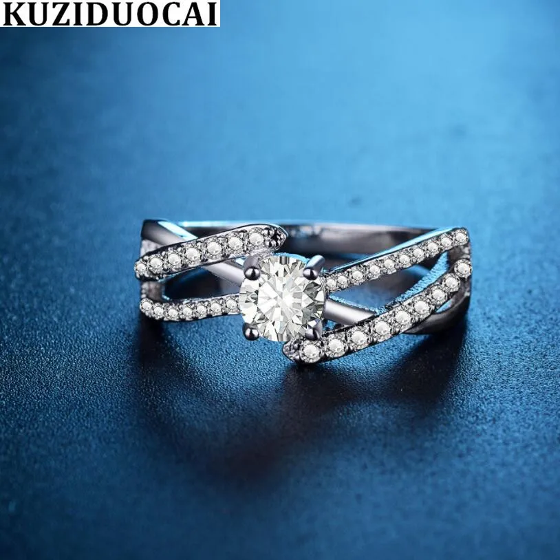 Kuziduocai 2019 New Fashion Jewelry Dazzling Zircon Stainless Steel Interweave Parallel Wedding Bride Rings For Women Anillos
Kuziduocai 2019 New Fashion Jewelry Dazzling Zircon Stainless Steel Interweave Parallel Wedding Bride Rings For Women Anillos