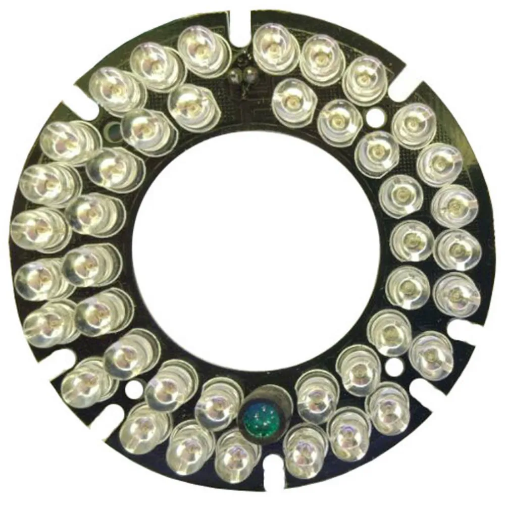 2PCS/LOT 42 LEDS 5mm IR Led Board Infrared Light Board For Waterproof Security Bullet Camera 90 Degree Bulb 60mm Diameter
2PCS/LOT 42 LEDS 5mm IR Led Board Infrared Light Board For Waterproof Security Bullet Camera 90 Degree Bulb 60mm Diameter