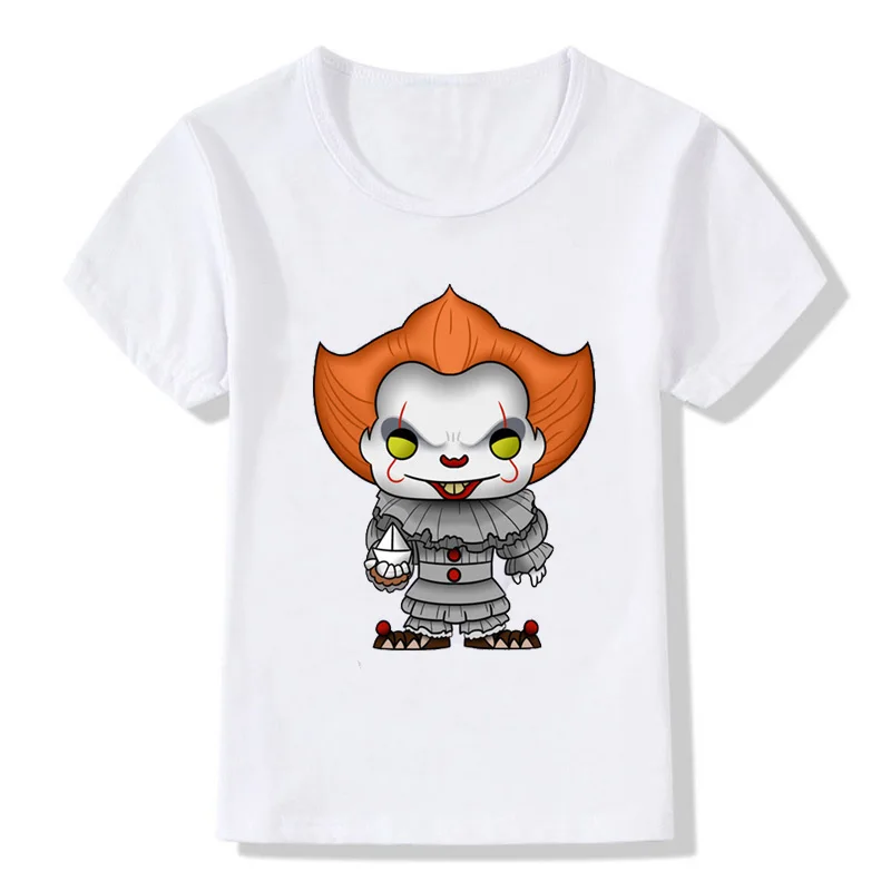 Children Pennywise Movie Design Boys Girls Summer Short Sleeve Casual T-Shirt Children's Round Neck Cotton Top Baby Clothing
Children Pennywise Movie Design Boys Girls Summer Short Sleeve Casual T-Shirt Children's Round Neck Cotton Top Baby Clothing