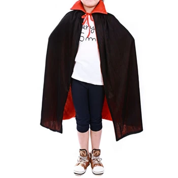 

Besegad 120cm Long Black Red Reversable Vampire Dracula Collar Cloak Cape Death Devil Witch Robe Cape for Girl Halloween Costume