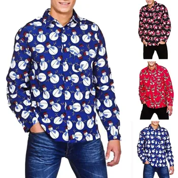 Long Sleeve Tops Men's Casual Autumn Winter 3D Christmas Print Long Sleeve Slim Shirt Top Blouse
Long Sleeve Tops Men's Casual Autumn Winter 3D Christmas Print Long Sleeve Slim Shirt Top Blouse