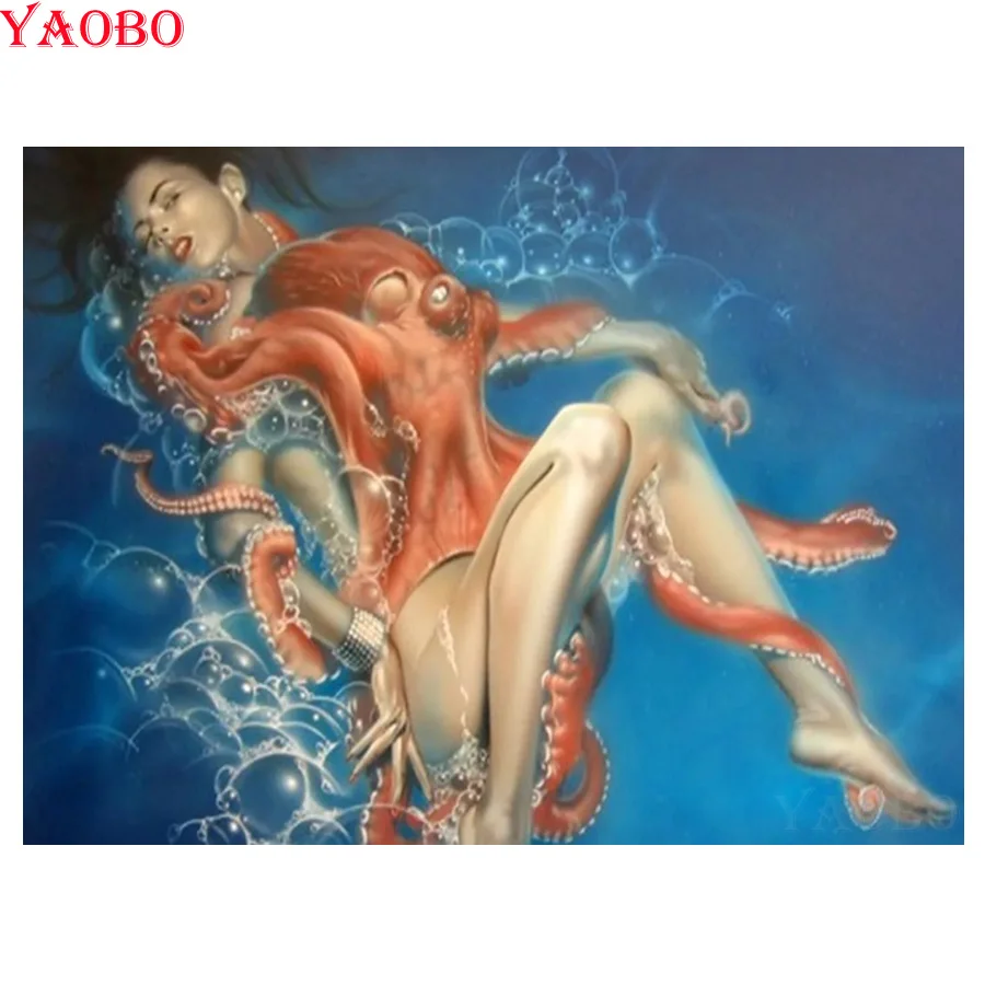 Diy handmade Diamond Embroidery Octopus woman Cross Stitch Mosaic Pattern 5d diamond painting Full square/round drill Home decor
Diy handmade Diamond Embroidery Octopus woman Cross Stitch Mosaic Pattern 5d diamond painting Full square/round drill Home decor
