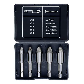 5Pcs/Lot Hex Shank Single End Damaged Screw Extractor Breakage Bolt Extractor Drill Bits Guide Set
5Pcs/Lot Hex Shank Single End Damaged Screw Extractor Breakage Bolt Extractor Drill Bits Guide Set