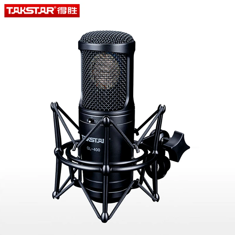 Takstar GL-400 Professional wired condenser Microphones for KTV meeting On-stage performance Computer recording microphone
Takstar GL-400 Professional wired condenser Microphones for KTV meeting On-stage performance Computer recording microphone