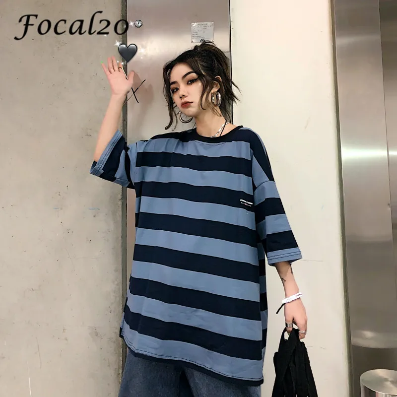Focal20 Streetwear Hit Color Stripe Lady T-shirt Top Tees Short Sleeve Spring Summer Crew Neck Loose Women T-shirts Top Tees
Focal20 Streetwear Hit Color Stripe Lady T-shirt Top Tees Short Sleeve Spring Summer Crew Neck Loose Women T-shirts Top Tees