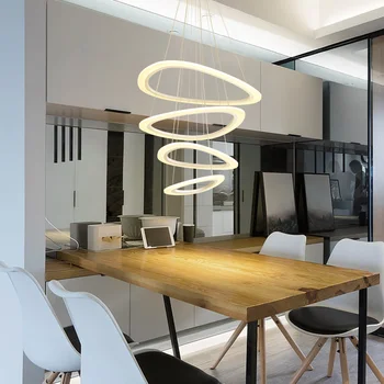New Creativity Rings Art Modern Led Chandelier For Living Diningroom Kitchen Suspension luminaire Pendant Chandeliers AC85-265V
New Creativity Rings Art Modern Led Chandelier For Living Diningroom Kitchen Suspension luminaire Pendant Chandeliers AC85-265V