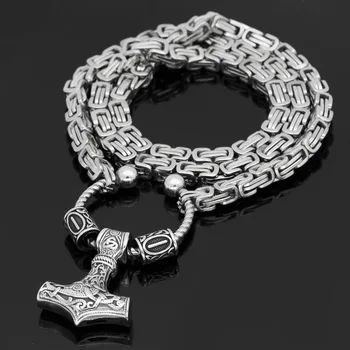 VikingCeltic Nordic viking mjolnir stainless steel thor hammer necklace for man -king chain
VikingCeltic Nordic viking mjolnir stainless steel thor hammer necklace for man -king chain