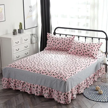 100% Cotton 3pcs bed skirt Pillow cases pink leopard modern sheet set single double queen king bed skirt pillow shams bedclothes
100% Cotton 3pcs bed skirt Pillow cases pink leopard modern sheet set single double queen king bed skirt pillow shams bedclothes