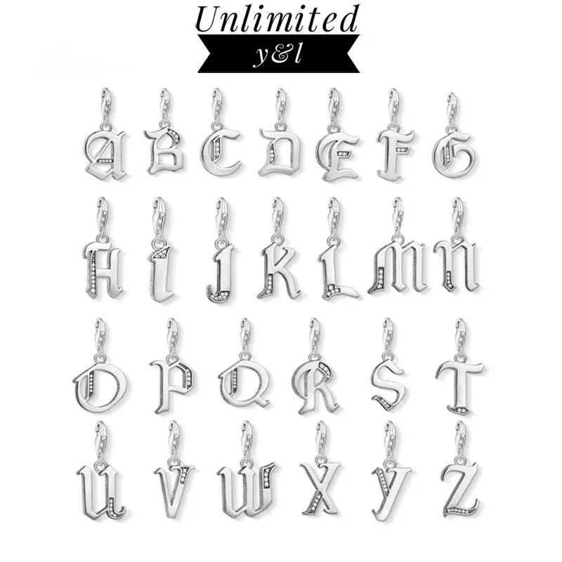 Alphabet Charms Letter A-Z Pendants 925 Sterling Silver Jewelry Accessories for Thomas Style Bracelets Necklaces Women Men Gifts
Alphabet Charms Letter A-Z Pendants 925 Sterling Silver Jewelry Accessories for Thomas Style Bracelets Necklaces Women Men Gifts