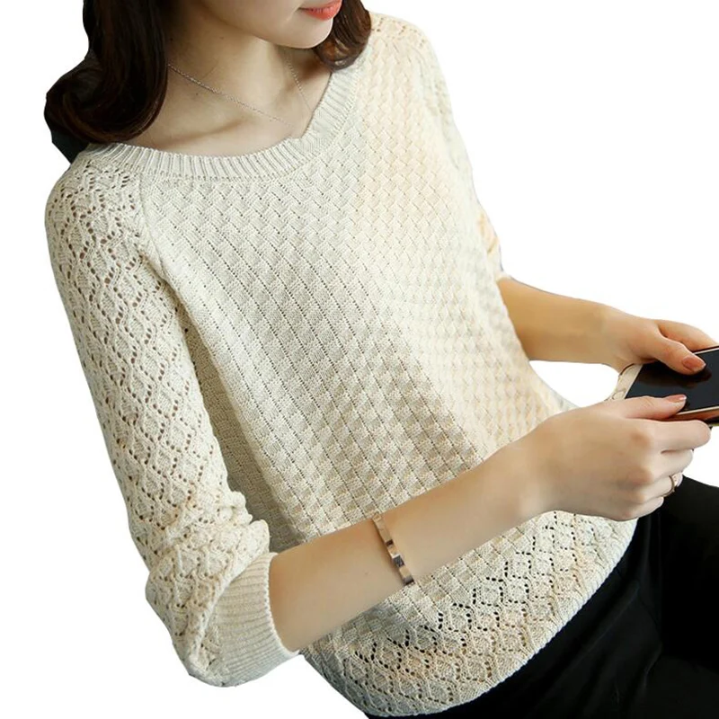 New Autumn Women Pullovers Casual Tops O-Neck Loose plus size Sweater Top 2018 Hollow Out Thin Knitted Sweater Female jumper
New Autumn Women Pullovers Casual Tops O-Neck Loose plus size Sweater Top 2018 Hollow Out Thin Knitted Sweater Female jumper
