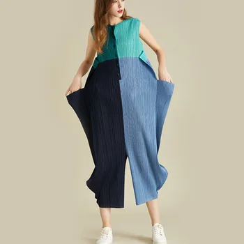 LANMREM 2020 New Summer Fashion Women Cloth Pleated Elastic Vintage Female Round Neck Sleeveless Contrast Colors Jumpsuit WH671
LANMREM 2020 New Summer Fashion Women Cloth Pleated Elastic Vintage Female Round Neck Sleeveless Contrast Colors Jumpsuit WH671