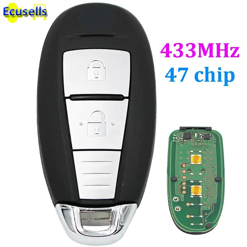 2 button Smart keyless remote key fob for Suzuki SX4 5-CROSS VITARA SWIFT 433MHZ with ID47 chip uncut
2 button Smart keyless remote key fob for Suzuki SX4 5-CROSS VITARA SWIFT 433MHZ with ID47 chip uncut