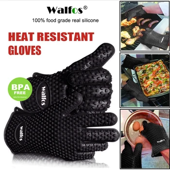 WALFOS food grade Heat Resistant Silicone rubber BBQ Grill Glove for cooking oven Glove-Kitchen Oven mitts-kitchen glove
WALFOS food grade Heat Resistant Silicone rubber BBQ Grill Glove for cooking oven Glove-Kitchen Oven mitts-kitchen glove