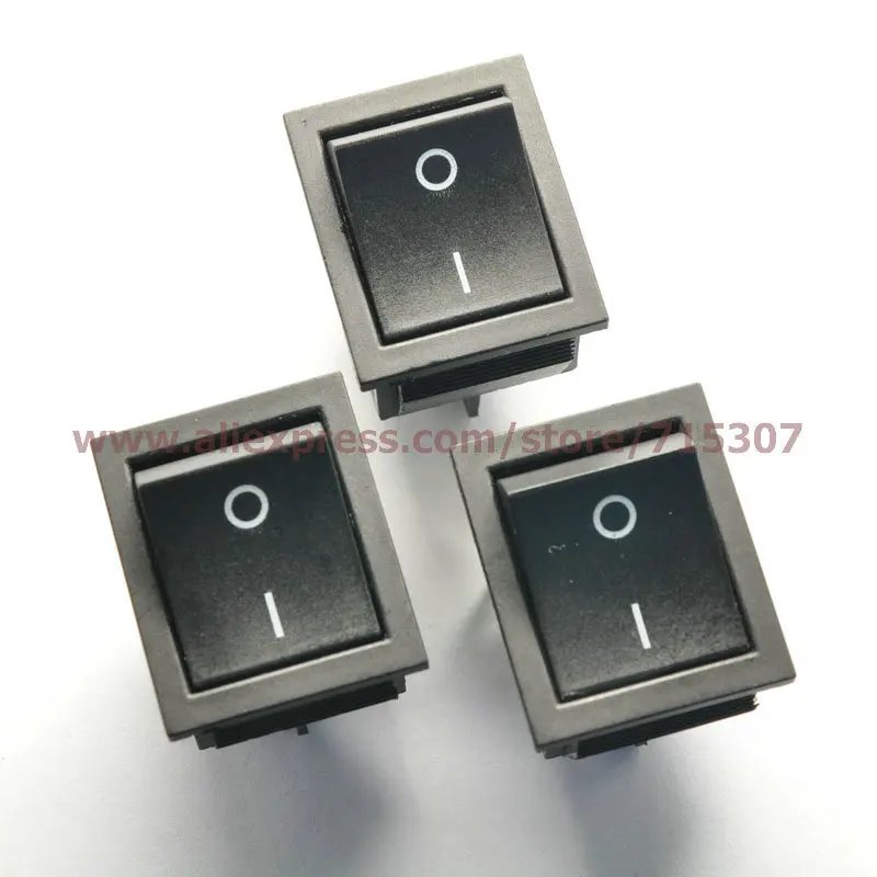 PHISCALE 10 шт./лот 4 Pin 16A 250V черный кнопочный кулисный переключатель KCD4 201 ВКЛ ВЫКЛ