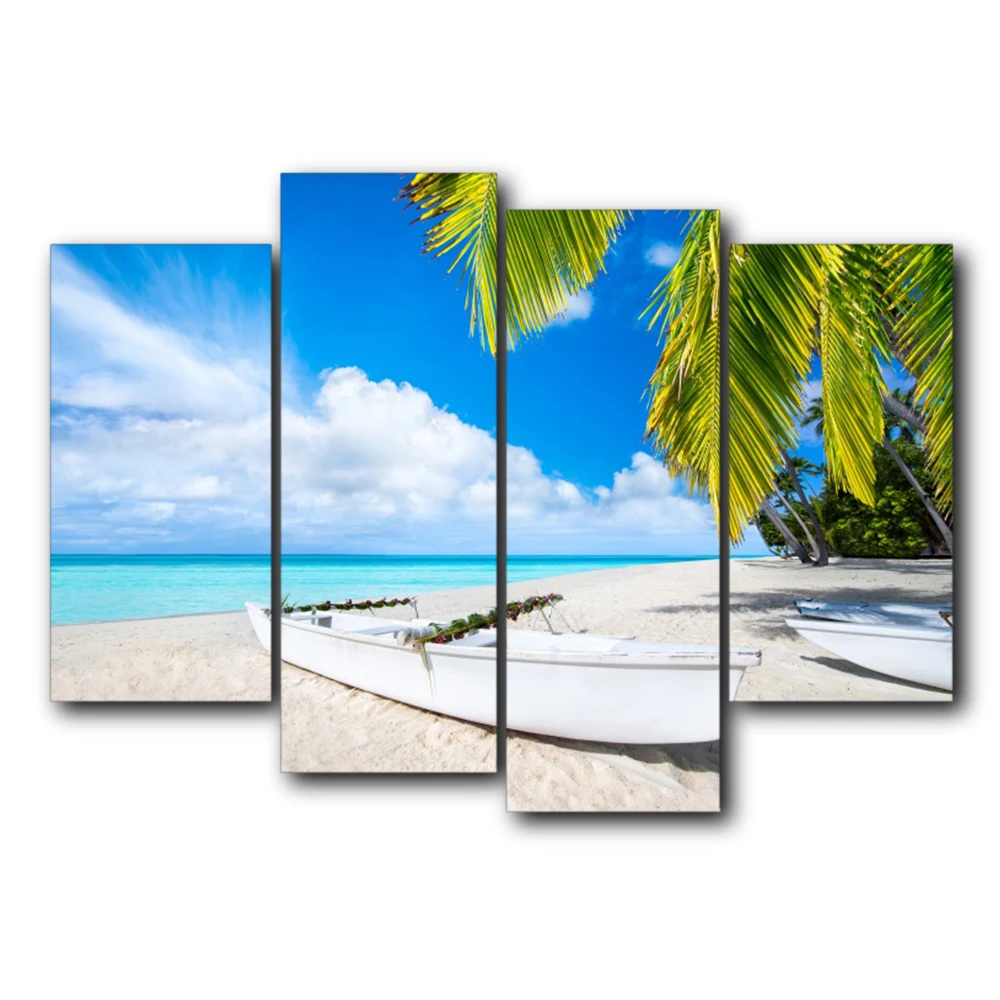 Laeacco Canvas Calligraphy Painting 4 Panel Tropical Boat Beach Posters and Prints Wall Artworkwork Home Living Room Decoration
Laeacco Canvas Calligraphy Painting 4 Panel Tropical Boat Beach Posters and Prints Wall Artworkwork Home Living Room Decoration