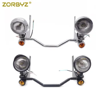 Black/Chrome Front Spotlight Passing Fog Light Mount Turn Signal Bar Fit For Harley Touring Road King 1994-2011 2012
Black/Chrome Front Spotlight Passing Fog Light Mount Turn Signal Bar Fit For Harley Touring Road King 1994-2011 2012