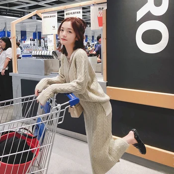 Women's sweater + skirt two sets of playful suit female autumn 2018 new temperament wool skirt winter women's clothes loose
Women's sweater + skirt two sets of playful suit female autumn 2018 new temperament wool skirt winter women's clothes loose