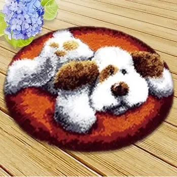 Latch Hook Rug Kits DIY Needlework Unfinished Crocheting Rug Yarn Cushion Mat White Dog at Rest 3D Embroidery Decorative Carpet
Latch Hook Rug Kits DIY Needlework Unfinished Crocheting Rug Yarn Cushion Mat White Dog at Rest 3D Embroidery Decorative Carpet