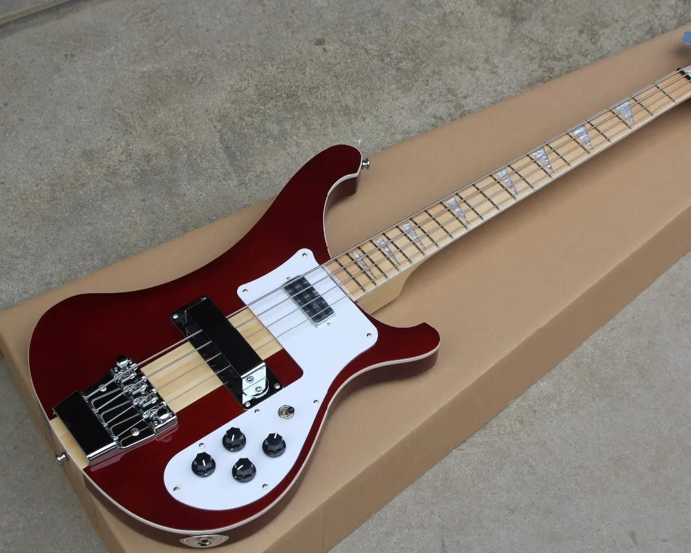 

Factory Custom 4-String Electric Bass Guitar with Neck-Thru Body,Maple Fingerboard,Chrome Hardwares,2 Pikcups,Offer Customized