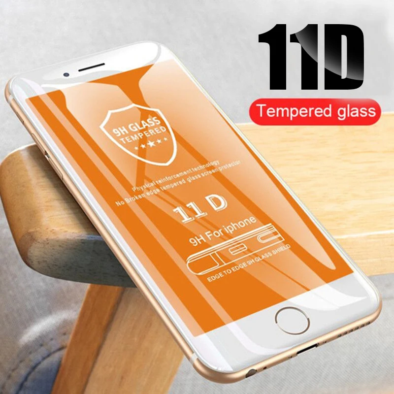 11D Full Cover Tempered Glass Film For iphone 7 8 6 6s PLus Screen Edge Protector On The For iphone X XR XS Max Protective Glass
11D Full Cover Tempered Glass Film For iphone 7 8 6 6s PLus Screen Edge Protector On The For iphone X XR XS Max Protective Glass
