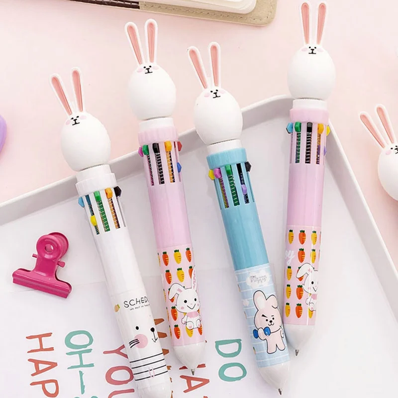 Multi colors marker 0.5mm Cute Cartoon Rabbit 10 color ballpoint pen highlighter Stationery Office accessories school supplies
Multi colors marker 0.5mm Cute Cartoon Rabbit 10 color ballpoint pen highlighter Stationery Office accessories school supplies