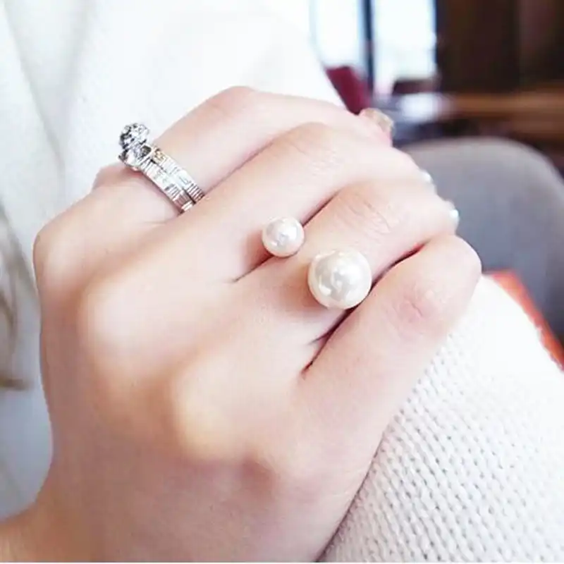 Женское двойное кольцо Zhilong классическое Открытое в стиле ретро с полым крестом и