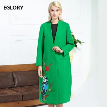 Top Quality Designer 2018 Winter Long Wool Coat Women Luxurious Embroidery Wool Jackets Coat Female Solid Wool Outerwear Coat XL
Top Quality Designer 2018 Winter Long Wool Coat Women Luxurious Embroidery Wool Jackets Coat Female Solid Wool Outerwear Coat XL